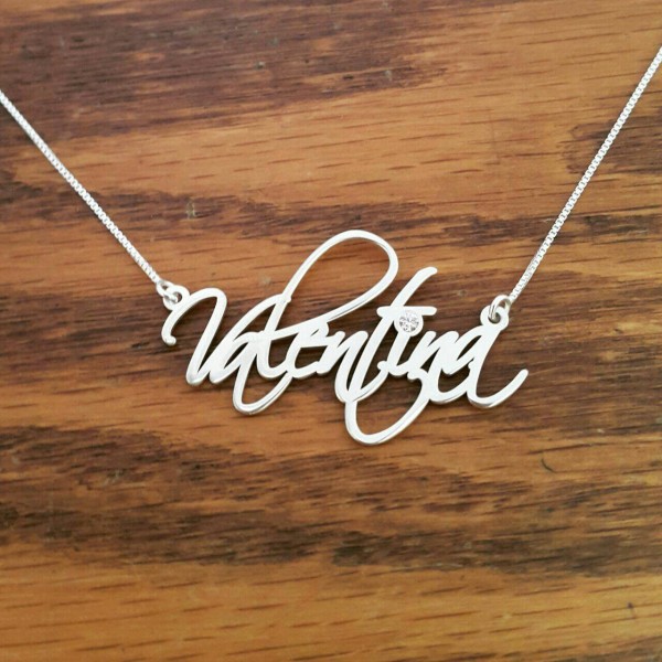 My Name Necklace / ORDER ANY NAME /  Signature Name Necklace / Scriptina Font / Sterling Silver Name Necklace / Free Shipping!