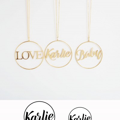 Name Necklace / Name Jewelry / Personalized Name Necklace / Layering Necklace / Bridesmaid gift - HN01M