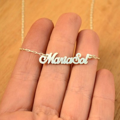 Name Necklace -Sterling Silver - Personalized Pendant -Word-Silver Name Necklace, Personalized Jewelry, custom name necklace.