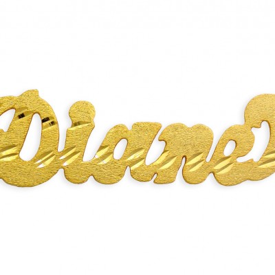 Name Necklace 24K Gold Plated Sterling Silver Personalized Name Necklace - Made in USA
