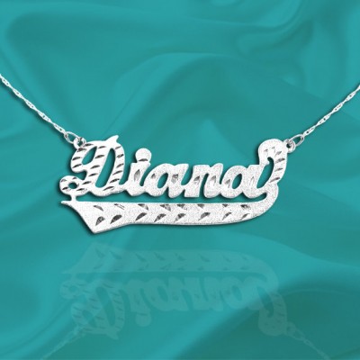 Name Necklace 925 Sterling Silver Personalized Name Necklace with Name of Your Choice -Made in USA