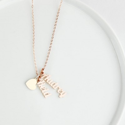 Name Necklace, Mommy Necklace,  Name Plate, Gift for Her, Gift for Mom, Family Necklace, Layering Necklace , Long Necklace