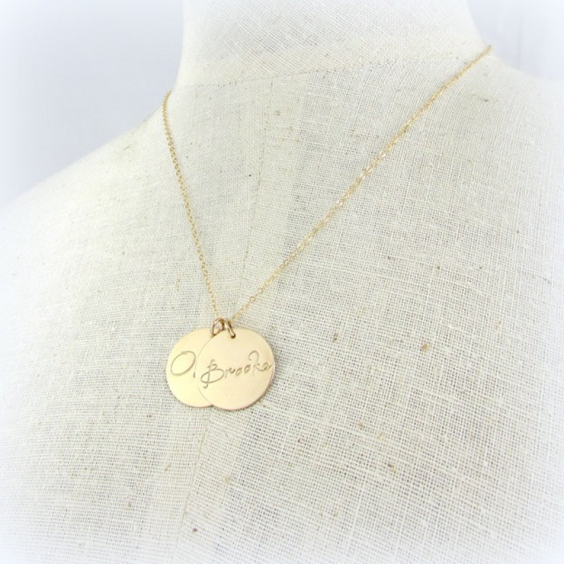 Gold Double Disk Necklace (Mid+Small) — No Other Name Jewelry | Handmade  Christian Jewelry | Christian Gifts