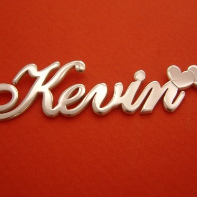 Name On Necklace Hearts Charm Necklace Birthday Gift Nameplate Necklace Name Plate Necklace Sympathy Gifts Necklace With Name Kevin Necklace