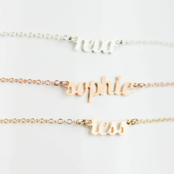 Name Plate, Tiny Name Necklace, Name Necklace, Customized Necklace