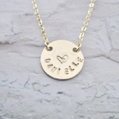 Name necklace, Love necklace, Heart necklace personalized, 14k Gold filled necklace, Personalized necklace, Child name necklace,
