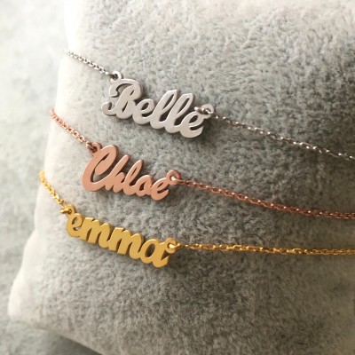 Nameplate Necklace, Gold Nameplate Necklace, Name On Necklace, Name Plate Necklace, Personalized Nameplate, Custom Nameplate, Name Necklace