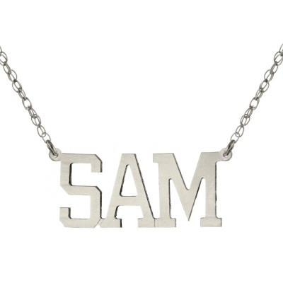 Oxidized 925 Sterling Silver Personalized Custom Made Any Nameplate Pendant Necklace