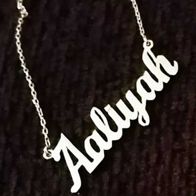 PRINCESS AALIYAH Name Necklace, Name Plate, Pendant Personalized Jewelry,  Wedding Gifts, Bridal Necklace, Meaningful Christmas Gift, Love