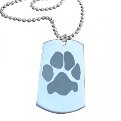 Paw Print Necklace | Your Custom Paw | Personalized with Your Pet's Paw Print and Name | Best Cat Dog Pet Lover Gift | Mother's Day