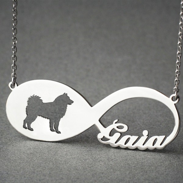 Personalised INFINITY SIBERIAN HUSKY Necklace - Siberian Husky necklace - Name Necklace - Memorial Necklace - Puppy - Dog Necklace