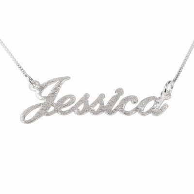 Personalized Brushed Necklace,  Brushed Name Necklace, Custom Jewelry, Personalized Jewelry, Carrie Name Necklace