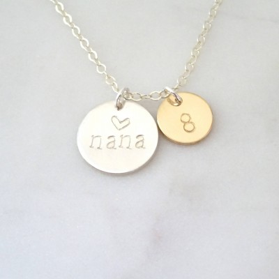 Personalized Christmas gift for grandma, nana necklace, Pregnancy announcement necklace,  Grandmother jewelry, Custom numer of grandchildren
