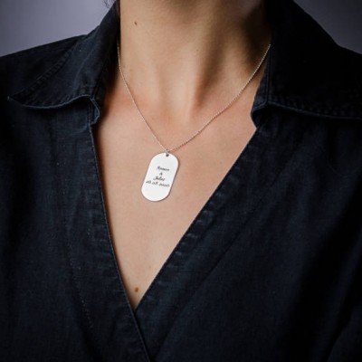 Personalized Dog Tag in Sterling Silver 0.925