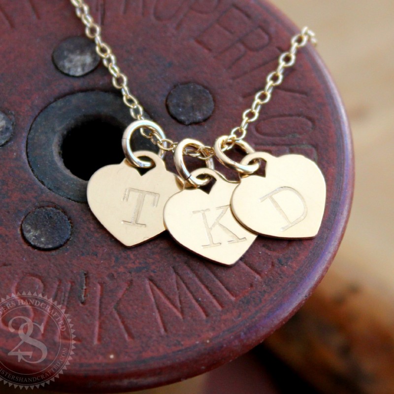 tiffany heart initial necklace