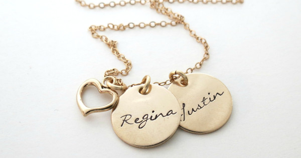 Heart Necklace - Custom Name Necklace 