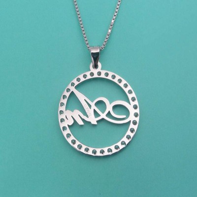 Personalized Jewelry Name Necklaces Family Necklace Handwriting Jewelry Monogram Necklace Custom Name Necklace Mother Gift CUNI01