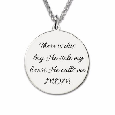 Personalized Jewelry Picture Necklaces Family Necklace Handwriting Jewelry Monogram Necklace Custom Name Necklace Children Gift CUFiH01