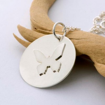 Personalized Memorial Butterfly custom engraved necklace, sterling silver handmade Jewelry, Sympathy Gift Baby Child loss, Loss of Loved one