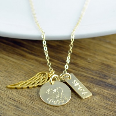 Personalized Memorial Jewelry - Always on my mind Forever in my heart - Miscarriage Remembrance - Miscarriage Necklace - Infant Loss Jewelry