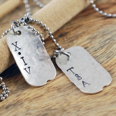 Personalized Mens Necklace, Mens Personalized Tag Necklace, Hand Stamped Mens Necklace, Mens Jewelry