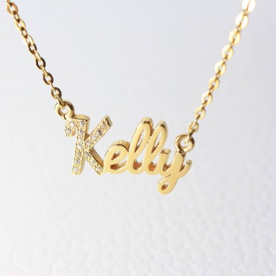 Personalized Name Necklace - Personalized Jewelry - Rose Gold Name Necklace - Custom Name Plate Necklace - Personalized Bridesmaids Gifts