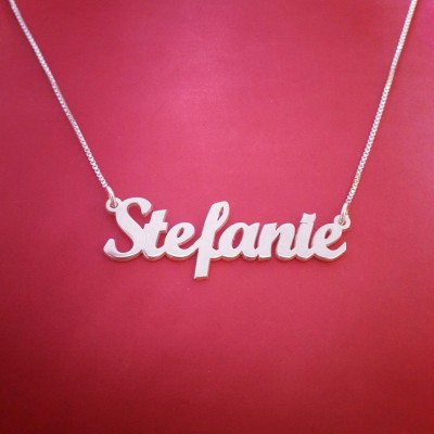 Personalized Name Necklace Custom Name Necklace For Her Stefanie Necklace Personalized Jewelry For Her Personalized Necklace Sterling Silver