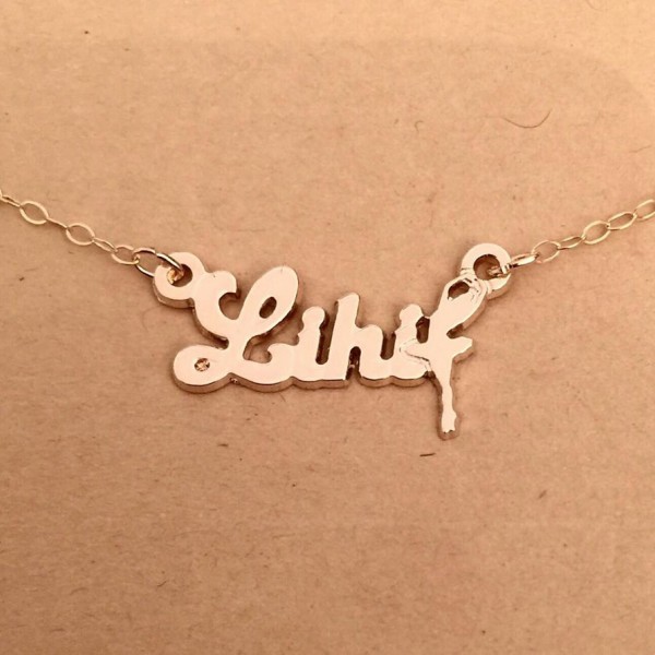 Personalized Name Necklace, Dancer necklace, Gold Nameplate, personalized, Daughter Gift, Tween Girl, gift for girls. Gift for her,