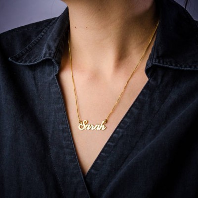 Personalized Name Necklace in 18K Gold Plating over Sterling Silver 0.925