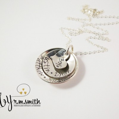 Personalized Necklace - Custom Family Necklace - Personalized Jewelry - Mothers Necklace - Grandma - Grandkids - Kids Names - Custom