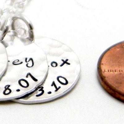Personalized Necklace - Hand Stamped Necklace - Sterling Silver - Proud Momma