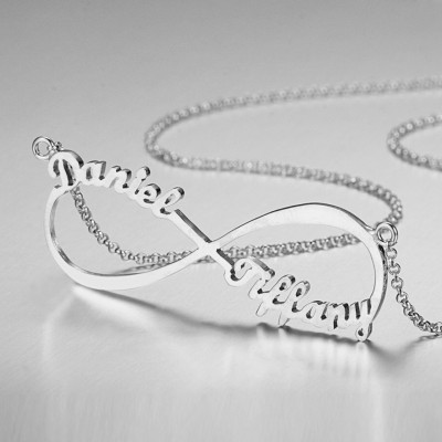 Personalized Necklace, Personalized Infinity Name Necklace, Best Friends Necklace, Custome Name Necklace, infinity Jewelry, Sterling silver