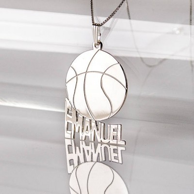 Personalized Sports Pendant in Sterling Silver 0.925