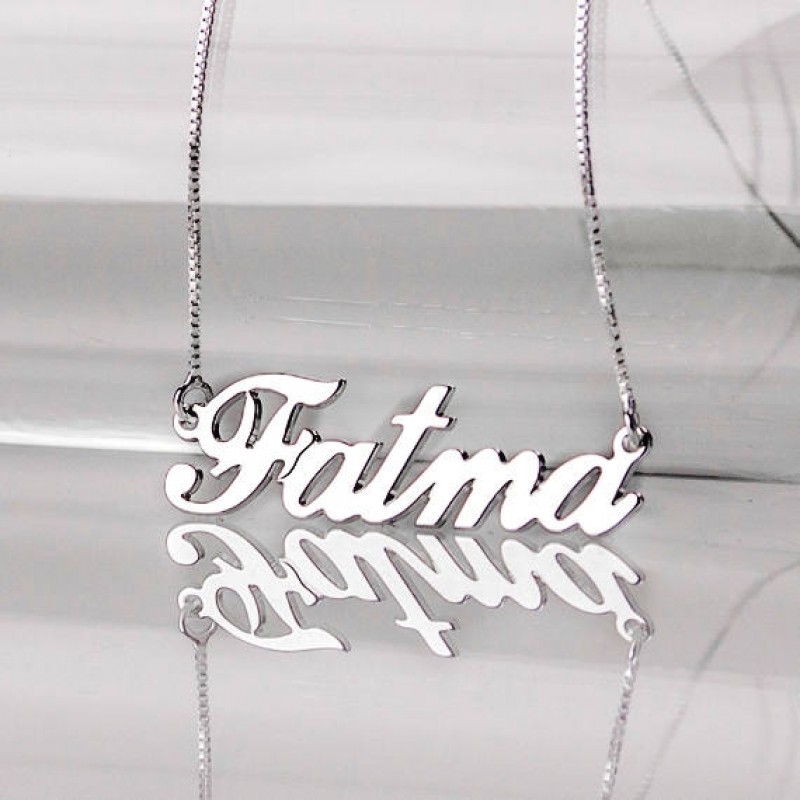 KOKANA Rose Plated Silver Turkish Word My Mother Pendant Necklace with Chain for Women