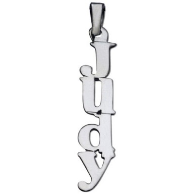 Personalized Vertical Name Pendant in Silver
