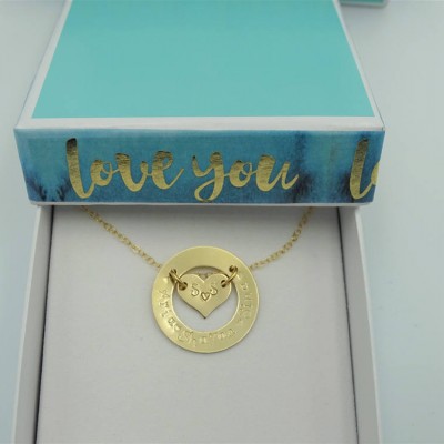 Personalized family necklace Custom necklace for mom personalized necklace Personalized Children's names necklace Gold heart necklace