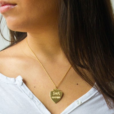 Personalized initial necklace. Unique Anniversary Gift. Bridal shower gift. Custom charm necklace. Gold heart Pendant. Mothers necklace