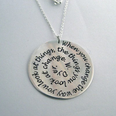 Personalized jewelry, personalized quote, custom necklace, charm,memorial jewelry, sterling silver