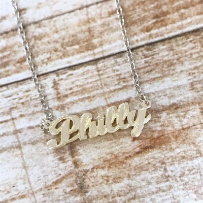 Philly Necklace,Sterling Silver Monogram State Plate, 925 State Plates,Monogram,Monogram Jewelry, Philly Jewelry, State Jewelry,Monogram