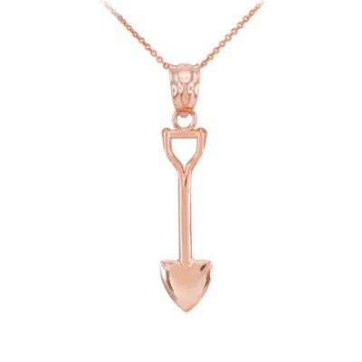 Polished Rose Gold Shovel Pendant  ,name bar necklace, bar necklace, roze gold necklace, lips roze