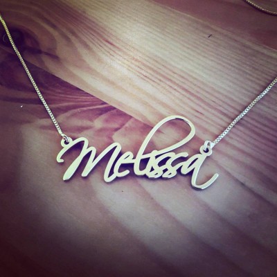 Pretty Little Liars Necklace ORDER ANY NAME necklace Silver handwriting necklace/ signature necklace/ Celebrity's Name Necklace With My Name