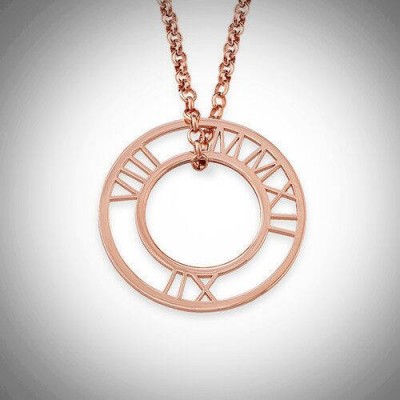 Roman Numeral Circle necklace