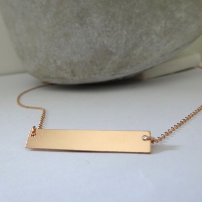Rose Gold Bar Necklace, Monogram Necklace, Custom name Necklace, Roman numeral necklace, Initial Necklace, your name necklace