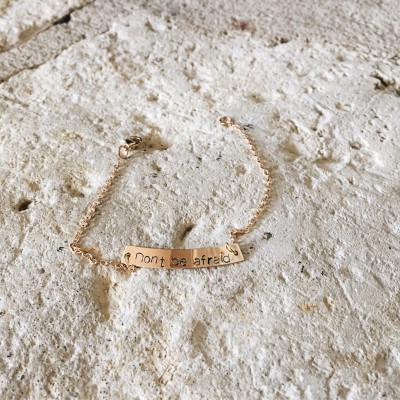 Rose Gold Bracelet | Gift for Her | Personalized Bar Bracelet | Hand Stamped Jewelry | 8.25" Hammered Bracelet |