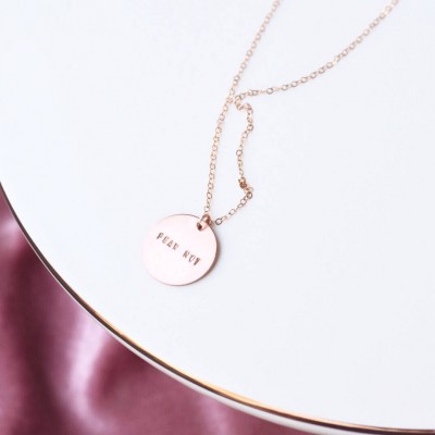 Rose Gold Disc Necklace | Customizable Necklace | Loveliesbylydialoo