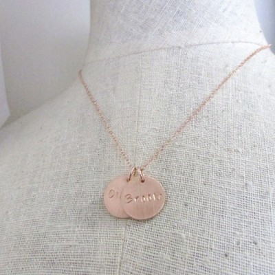 Rose Gold Name Necklace | 14K Rose Gold Filled Custom Charms | Personalized Jewelry | E. Ria Designs