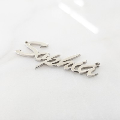 SILVER or GOLD PLATED Script Name Necklace