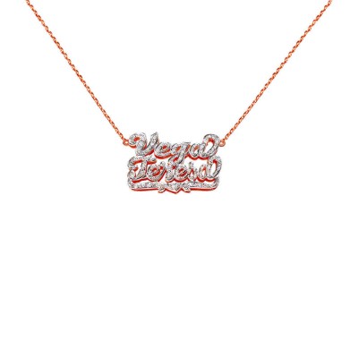 SNP22d Silver Fabulous Diamond Name Necklace