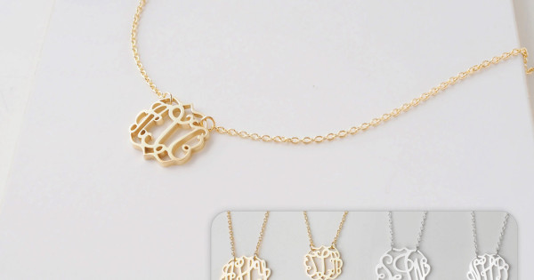 Custom deals monogram jewelry