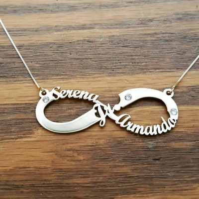 Silver Infinity Necklace Singh for Infinity Nameplate Birthstone Necklace with Name Mommy Necklace Custom Personalized Nameplate Necklace